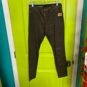 AG Adriano Goldschmied Sparkly Dark Brown Skinny Jeans